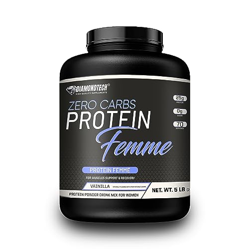 Diamondtech Proteina Whey Femme mujer Zero carbs 5lbs con Colágeno Hidrolizado