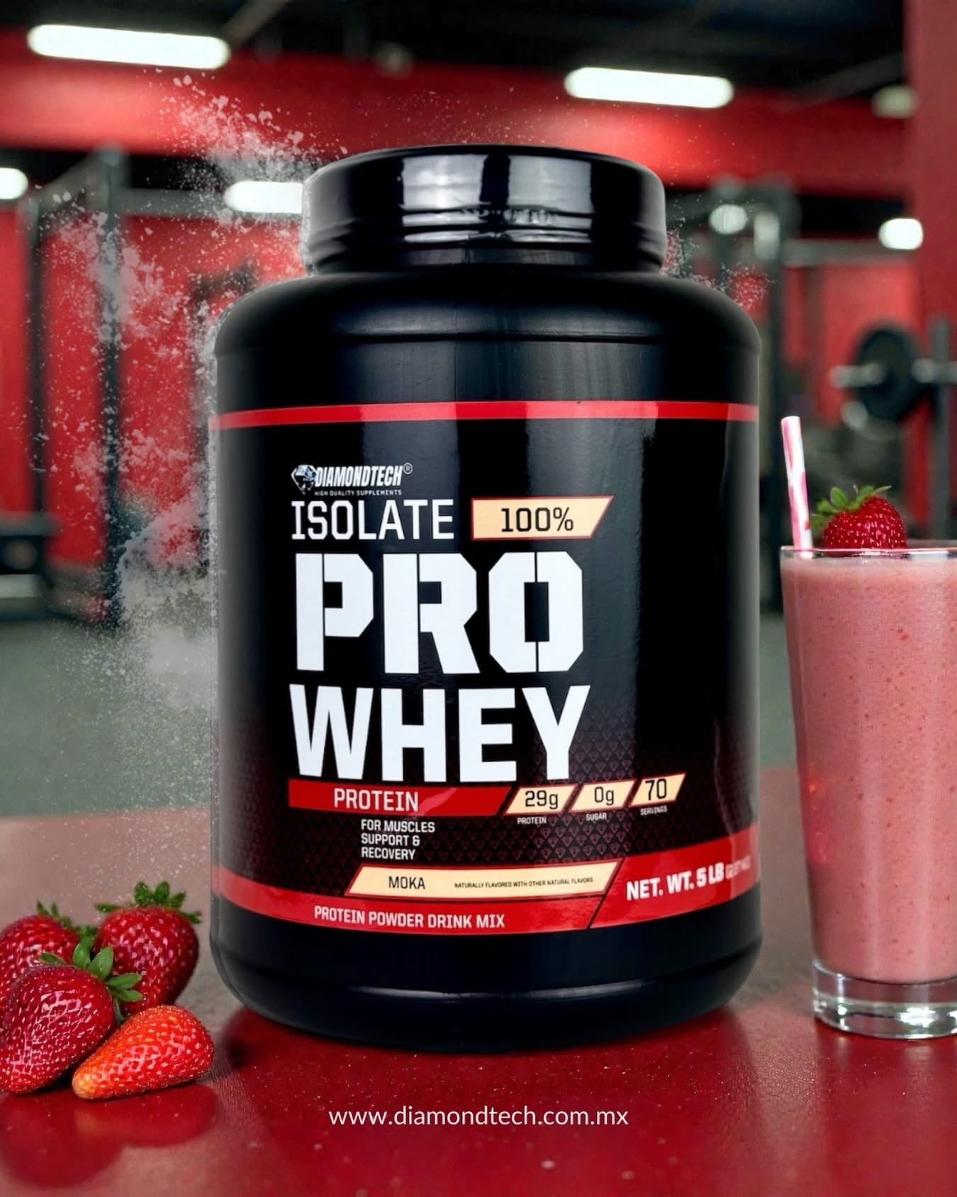 Proteína Pro Whey Isolate 5lbs (2.27kg) 70 servicios Diamondtech